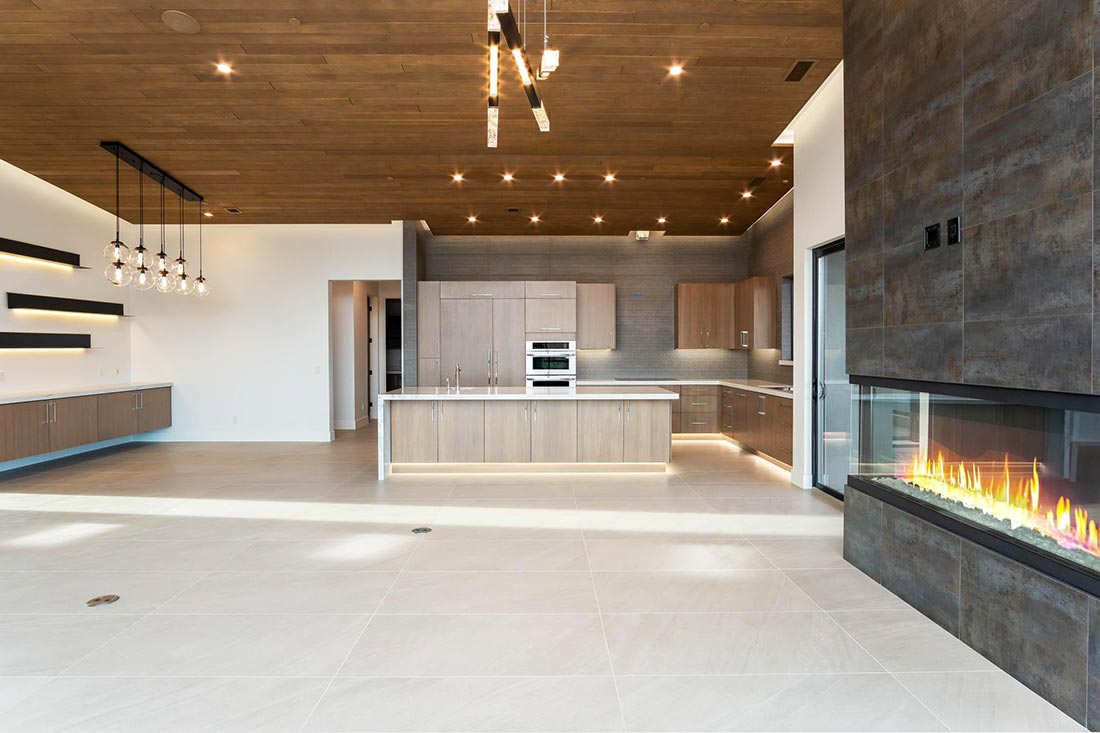 custom wood cabinets and paneling whole house